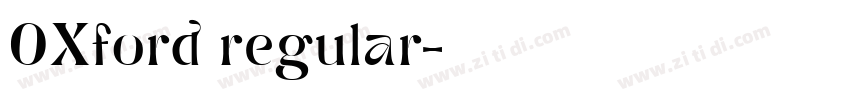 OXford regular字体转换